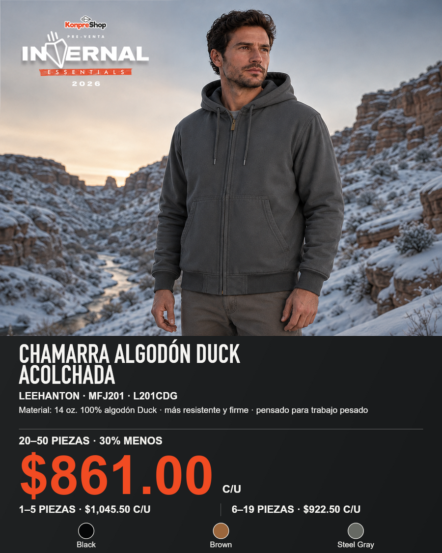 Chamarra Algodón Duck Acolchada Leehanton MFJ201 — $1,230