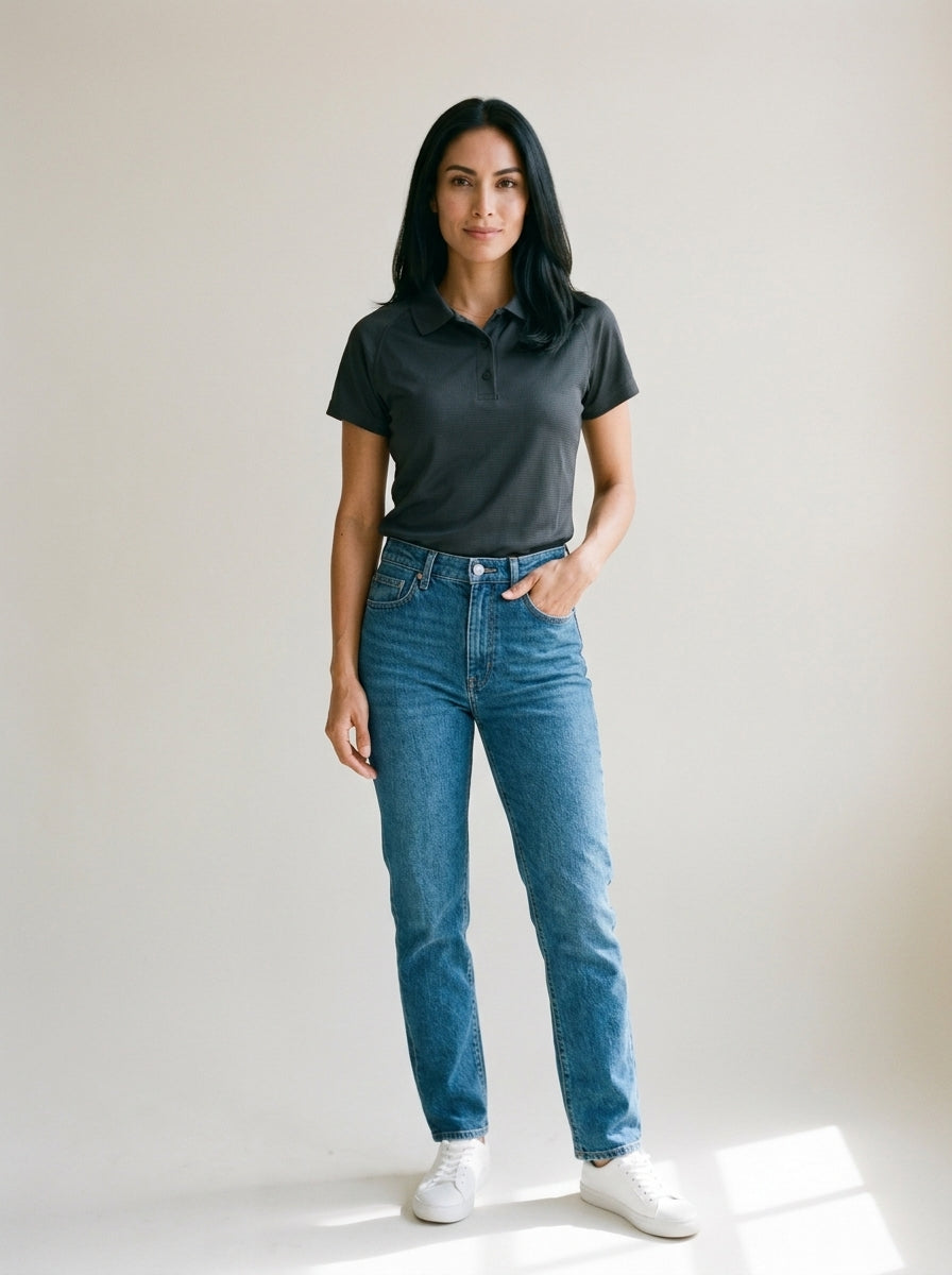 Polo Dry Fit Dama Manga Corta River & Town