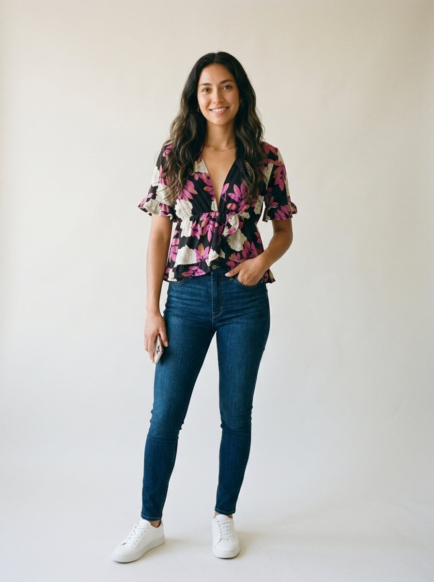 Blusa Heart & Hips Estampado Floreado