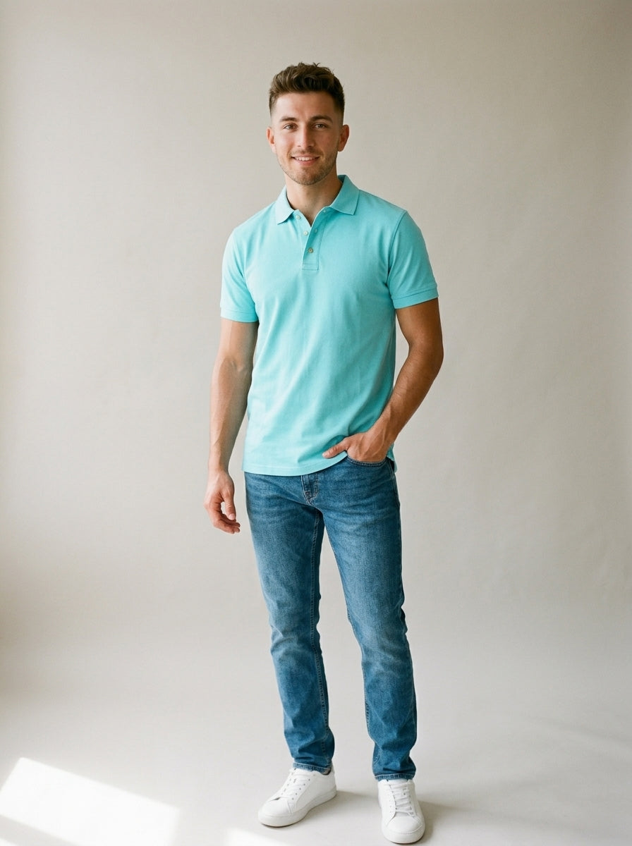 Playera Polo Aqua Regular Fit