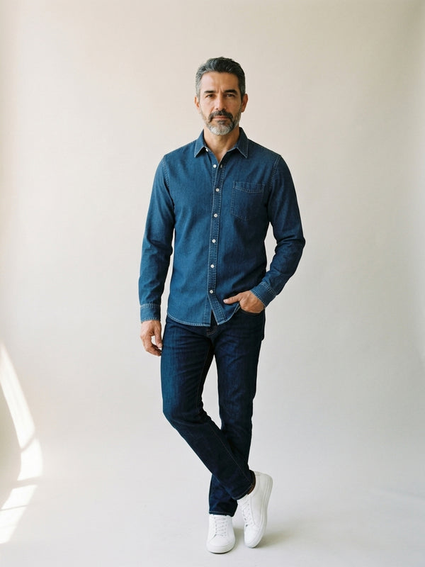 Camisa de Mezclilla Navy My Land