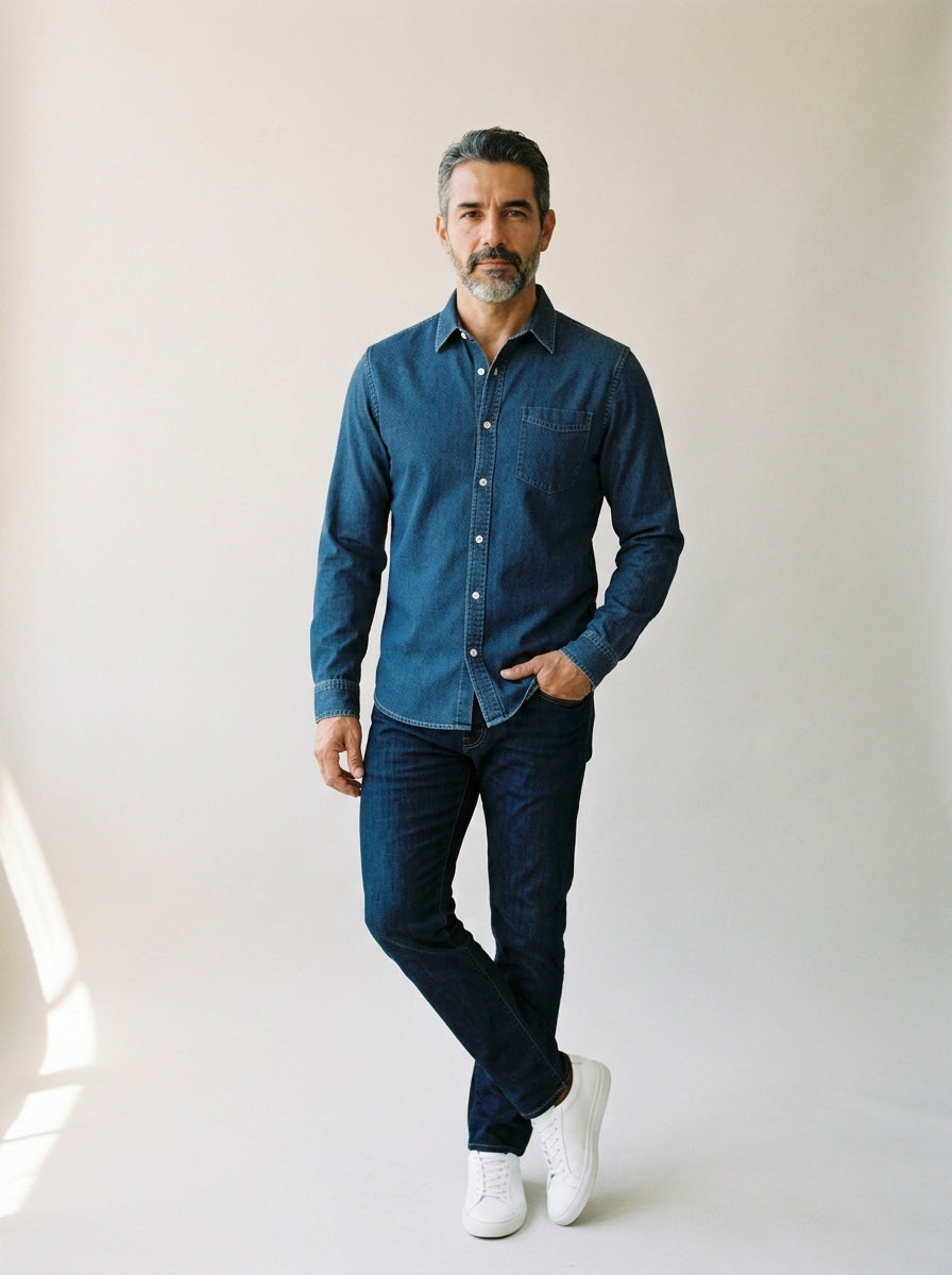 Camisa de Mezclilla Navy My Land