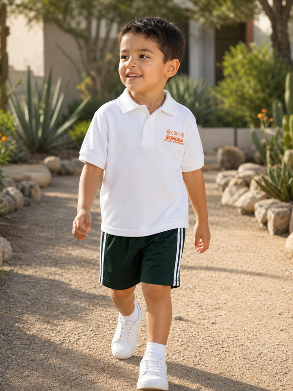 Short Deportivo Niño Verde Botella Preescolar