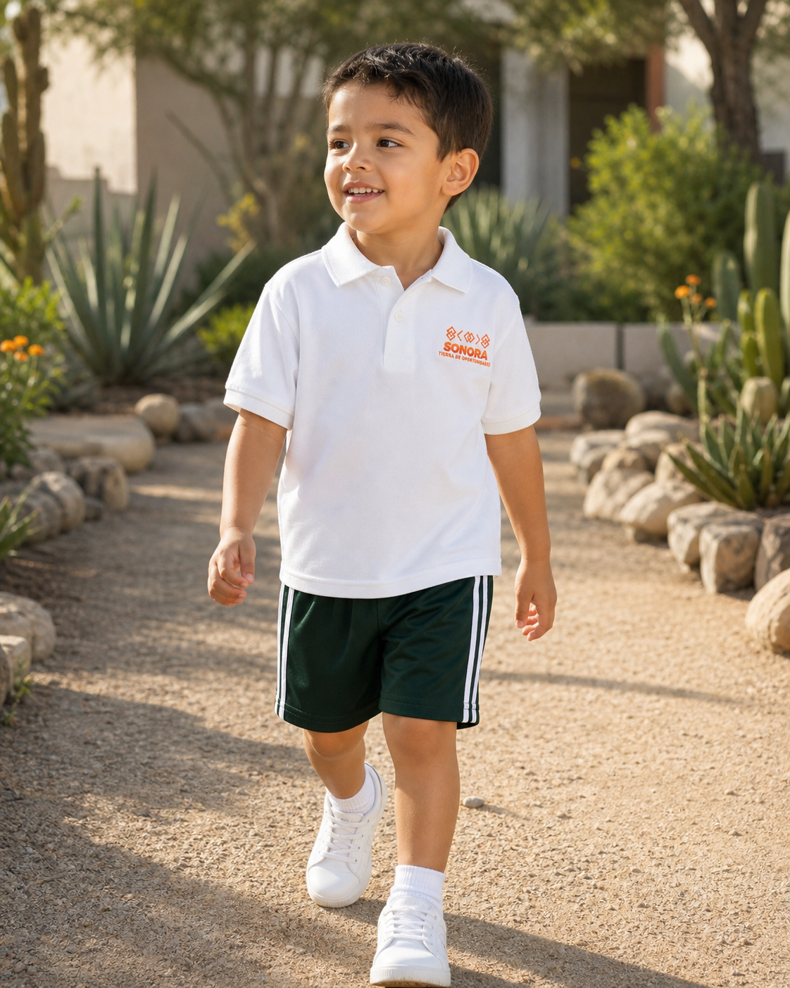 Short Deportivo Niño Verde Botella Preescolar