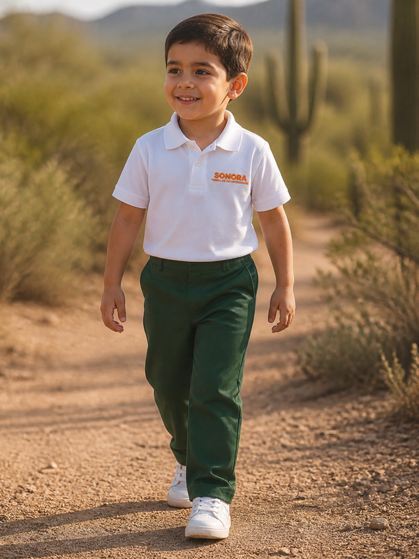 Pantalón Niño Verde Botella Preescolar Económico