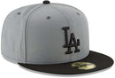 New Era 59Fifty MLB Basic Los Angeles Dodgers - Gorra ajustable color gris/negro-2