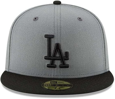 New Era 59Fifty MLB Basic Los Angeles Dodgers - Gorra ajustable color gris/negro