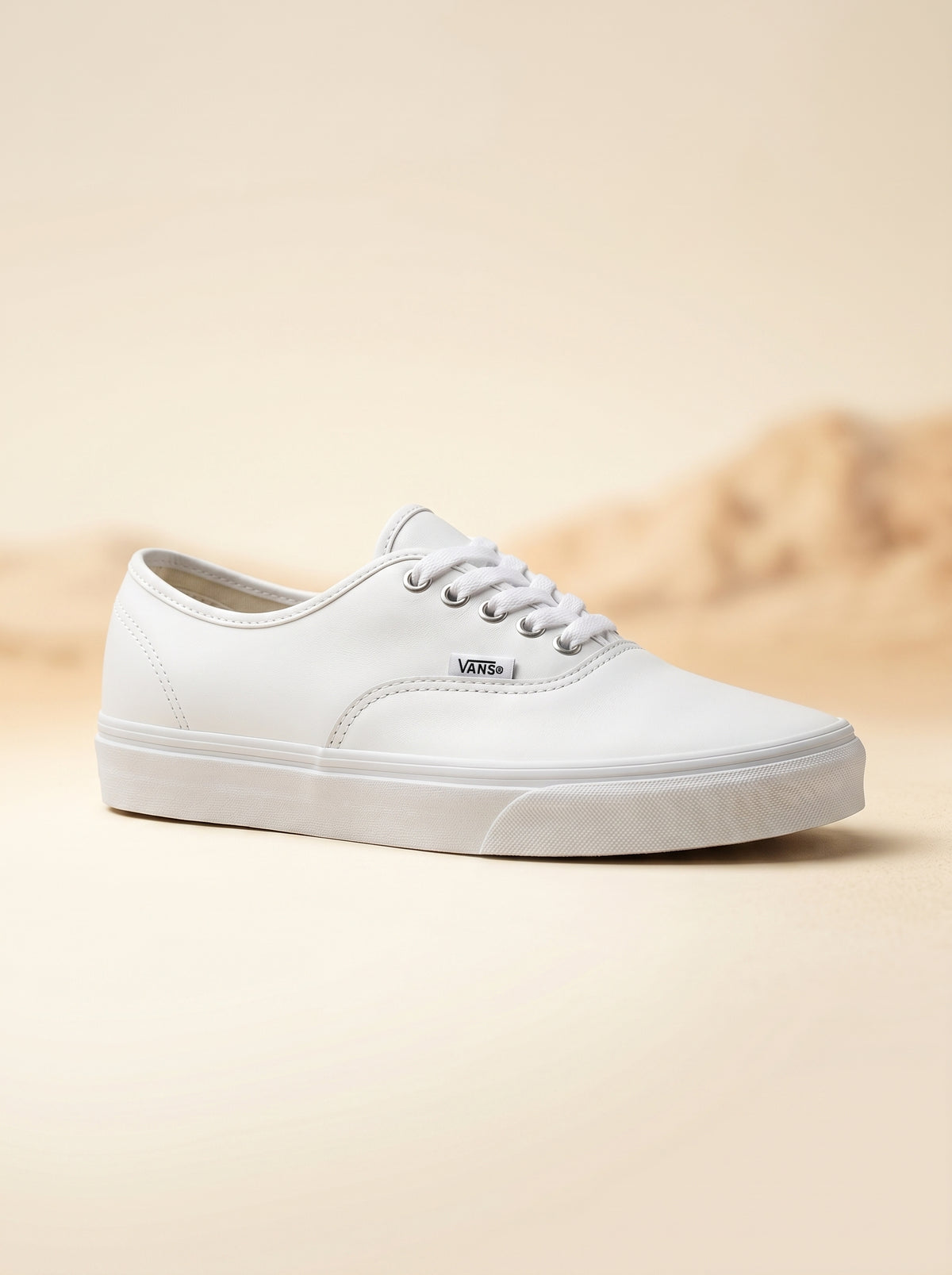 Tenis Vans Authentic Leather True White Piel Skate