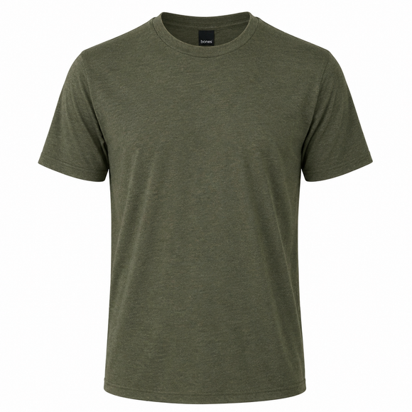 Playera Bones Triblend cuello redondo manga corta B371C