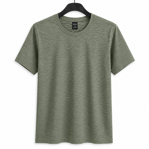 Playera Bones Slub cuello redondo manga corta caballero B375C