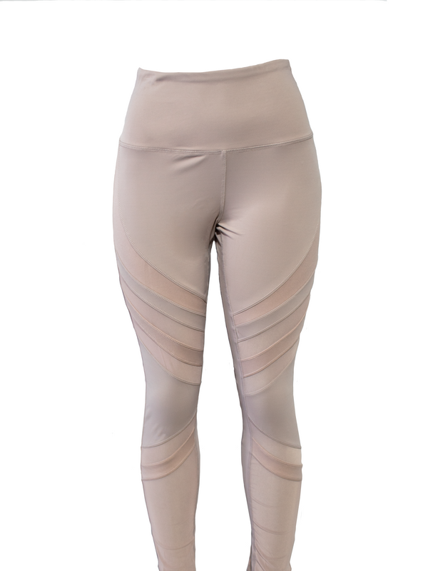 OXYGEN DIAGONAL-MESH LEGGINGS | ROSA - NEGRO — LA Society