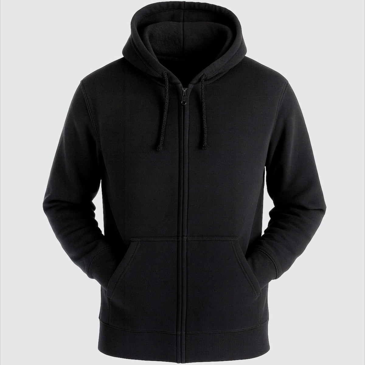 SUDADERA POLAR con Ziper Capucha y Cangurera CABALLERO LEEHANTON MJ104