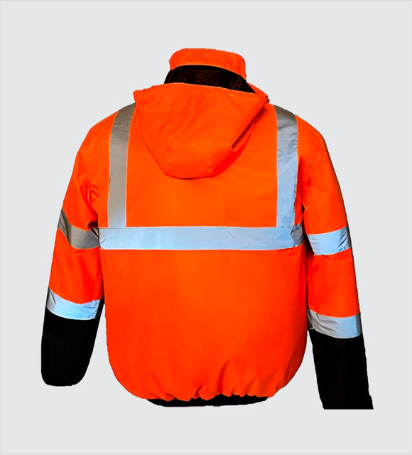 CHAMARRA DE SEGURIDAD ACOLCHADA DE ALTA VISIBILIDAD LEEHANTON MFJ95