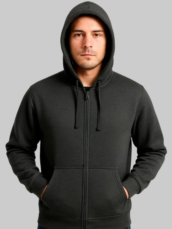 SUDADERA Con Ziper Capucha y Cangurera CABALLERO VERTICAL EAGLE MVE 1001Z1 — Vertical Eagle