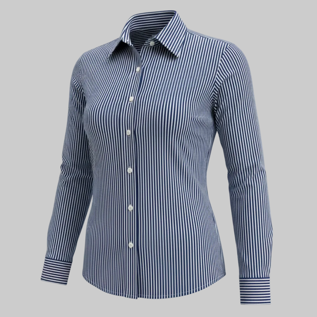 BLUSA EJECUTIVA RAYAS M423DDN - M423DBK - M423DWH — MY LAND