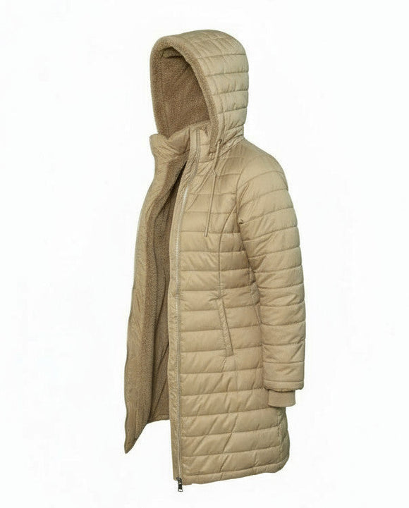 CHAMARRA LARGA C/GORRO DAMA WVE-008