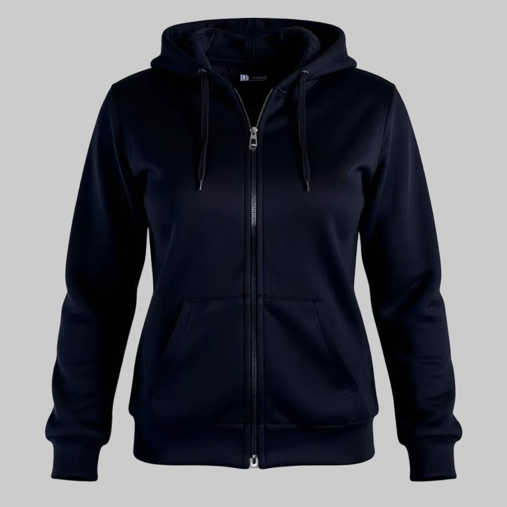 SUDADERA con Ziper Capucha y Cangurera Leehanton DAMA