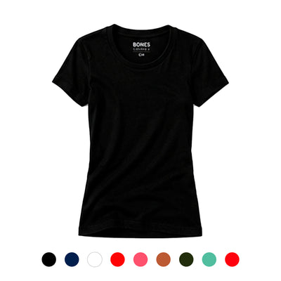 Playeras Bones Dama Combed Cuello redondo manga corta B370D
