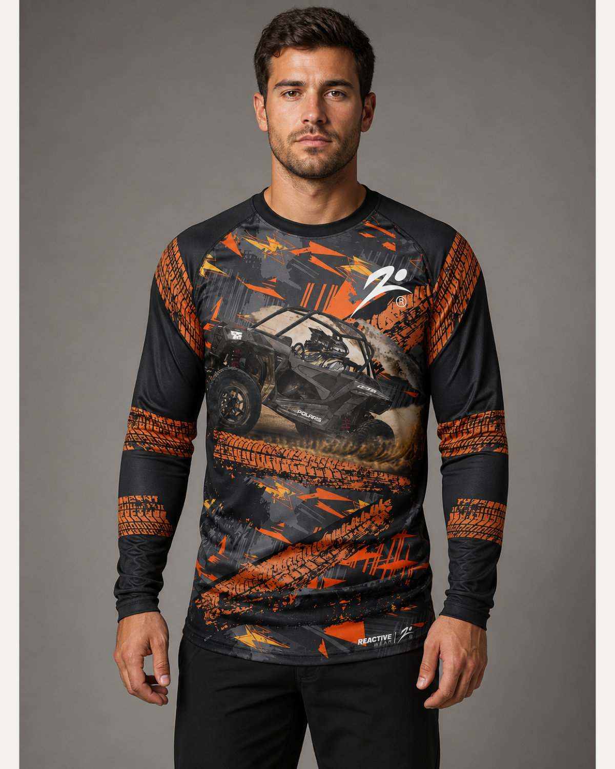 Playera Off Road Manga Larga Full Print | Reactive Wear