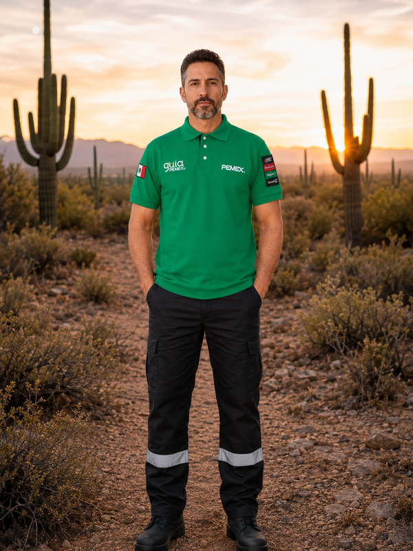 Polo operativa Pemex My Land verde — imagen de uso