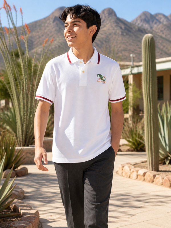 Playera Polo Caballero Cecytes