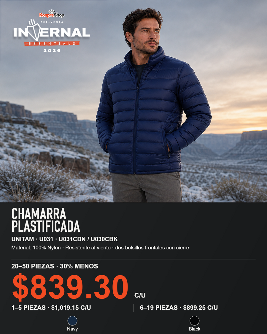 Chamarra Plastificada Unitam U031 — $1,199