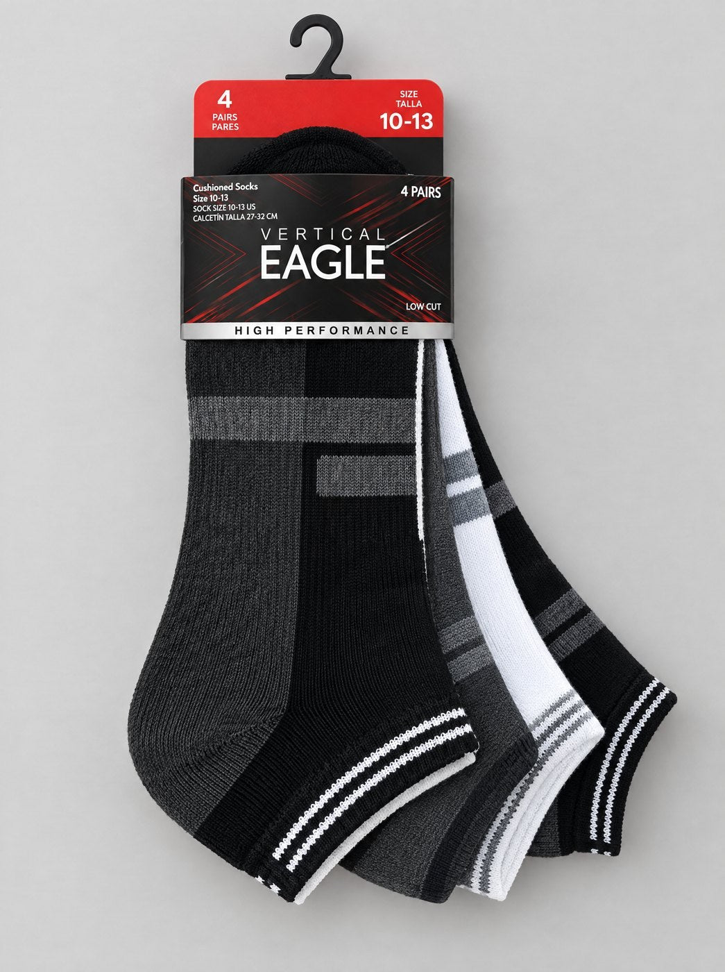 Tin Deportivo Caballero 4 Pares Vertical Eagle – Negro, Gris y Blanco – producto