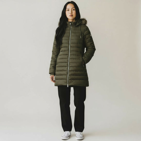 CHAMARRA LARGA C/GORRO DAMA WVE-008