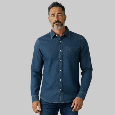CAMISA DE MEZCLILLA NAVY MY LAND M420CNV