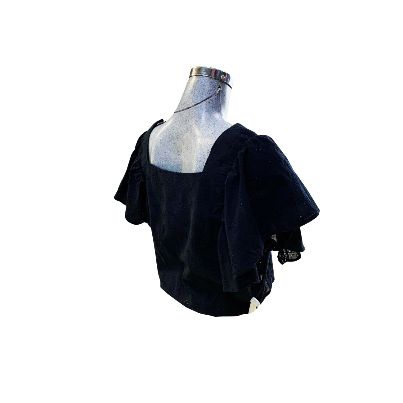 T11108 V-NECK BUTTON DOWN WAIST SMOCKING DETAIL PRINT CAMI WOVEN TOP - 0